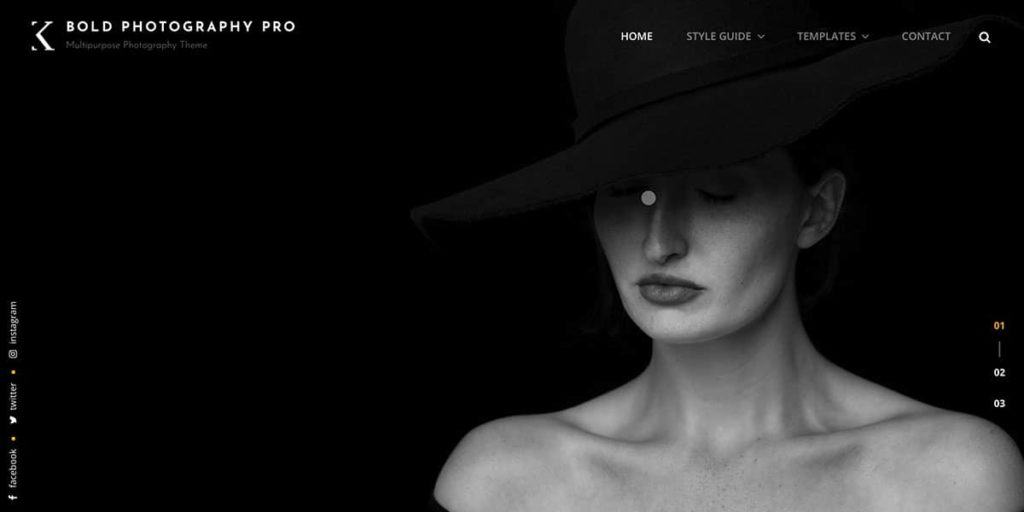 Bold ist ein kostenloses WordPress Template für Fotografen und Fotostudios