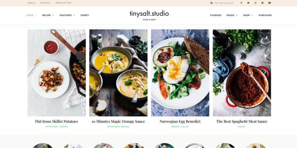 TinySalt ist der optimale Theme für Foodblogger