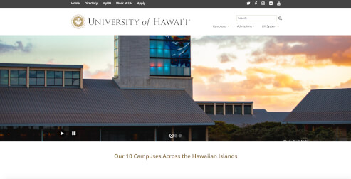 University of Hawaii Avada Theme