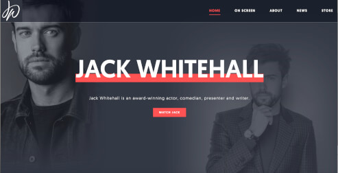 Beispiel Website von Jack Whitehall
