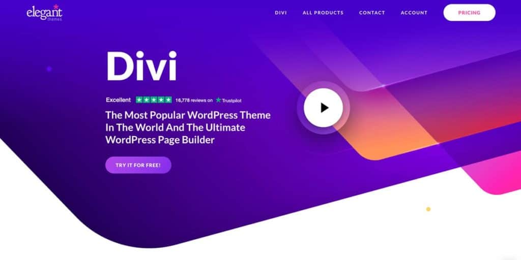 Divi is a top notch wordpress theme choice for photography websites