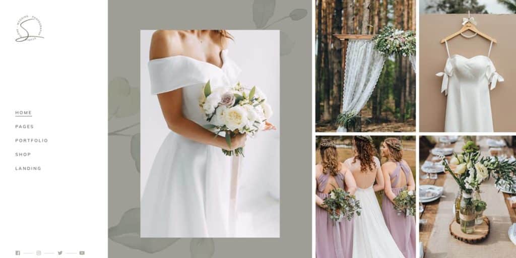 This WordPress theme is a great choice for your wedding photography business