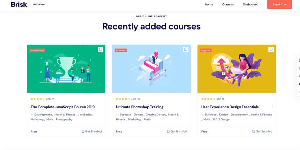 Showcase your courses and offers