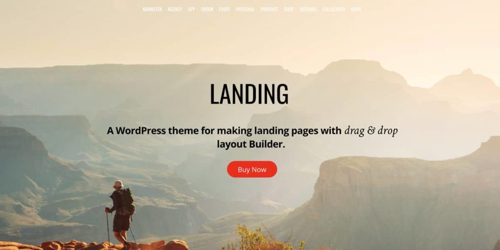 Themify landing page theme for WordPress