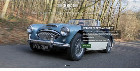 Enfold Theme Example: Bicester Sports Cars
