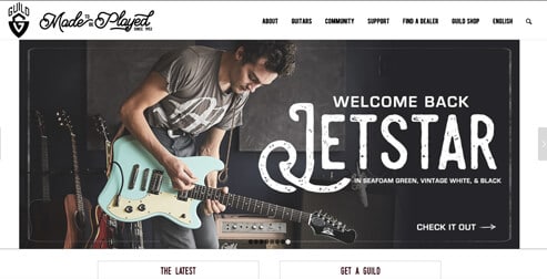 Enfold Example: Guild Guitars Website