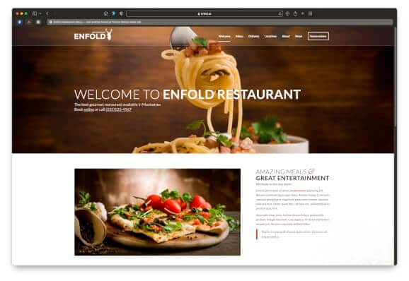 Restaurant Website Example Enfold